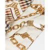 Daks Petite Silk Scarf Chain Print Beige Dcsc6f821i2