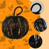 Woven Pumpkins Pendant Artificial Rattan Chandelier Halloween Decoration Ceiling Ornament For Dining Room Bedroom