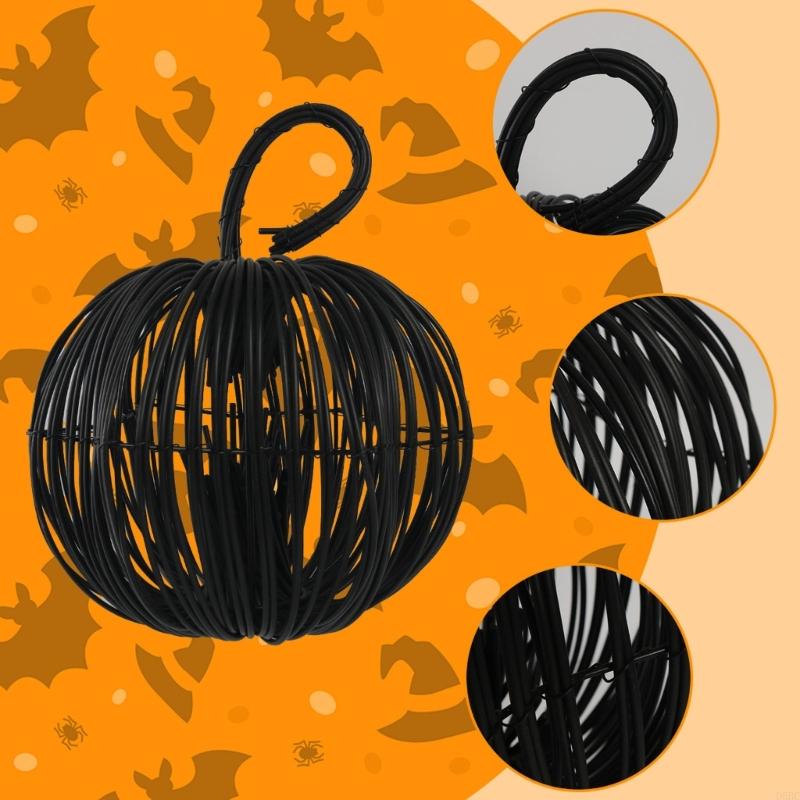 Woven Pumpkins Pendant Artificial Rattan Chandelier Halloween Decoration Ceiling Ornament For Dining Room Bedroom