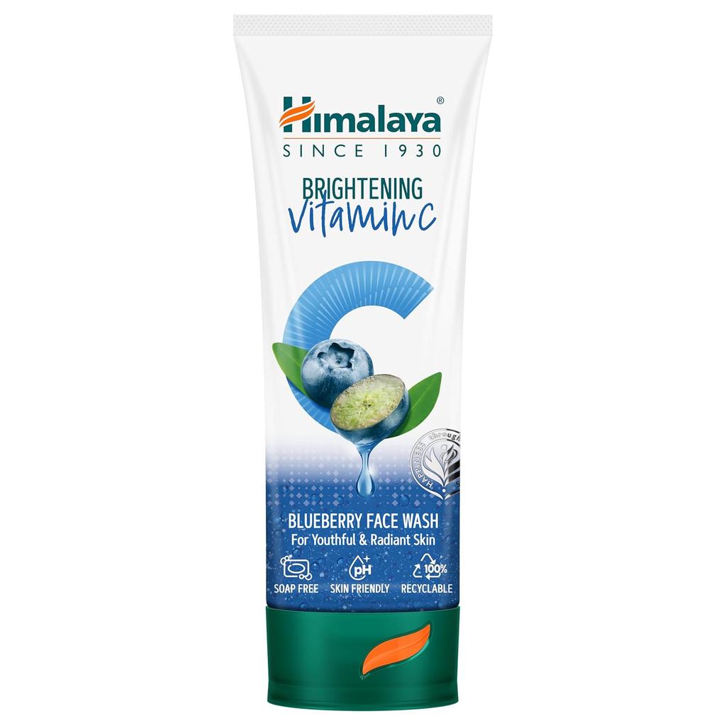 Himalaya Brightening Vitamin C Blueberry Face Wash | Vitamin C, Niacinamide & Blueberry | 100ml