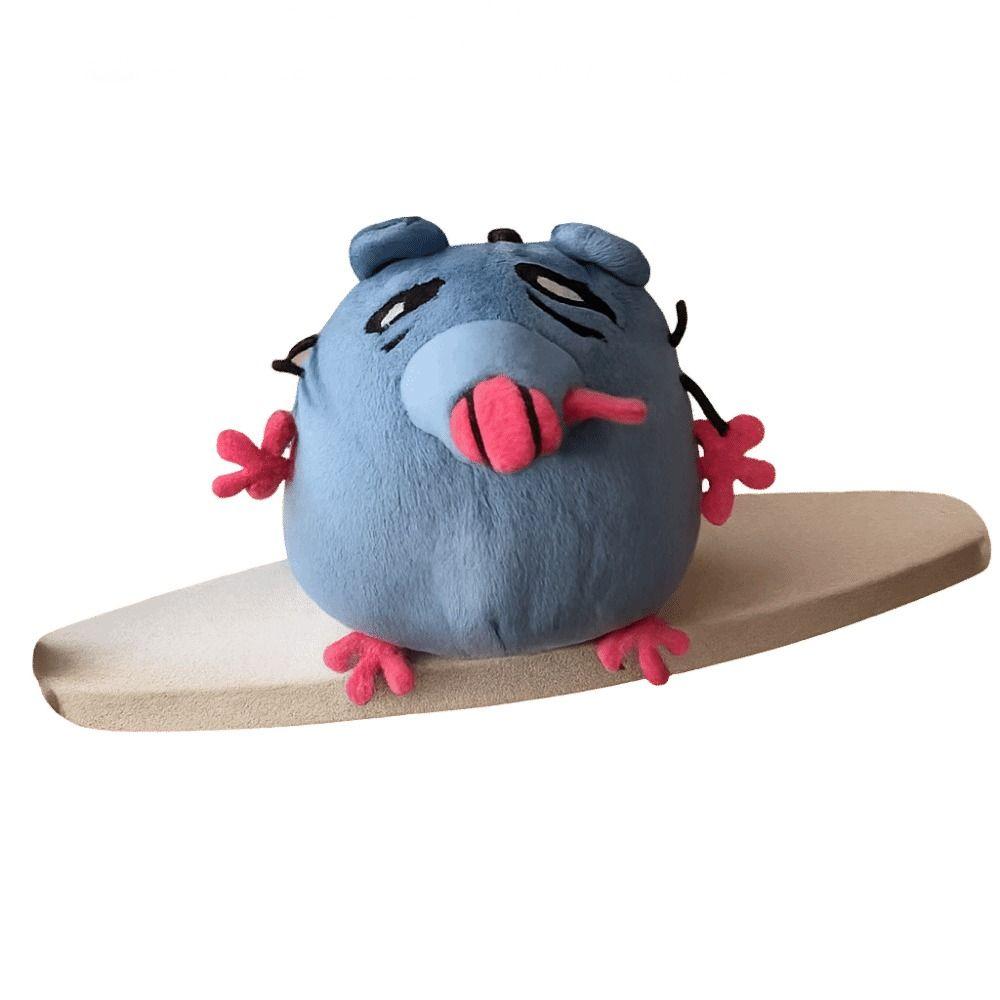 New Recordable Blue Mouse Plush Doll Keychain Stuffed Animals Doll Bag Pendant Car Key Ring School Bag Decoration