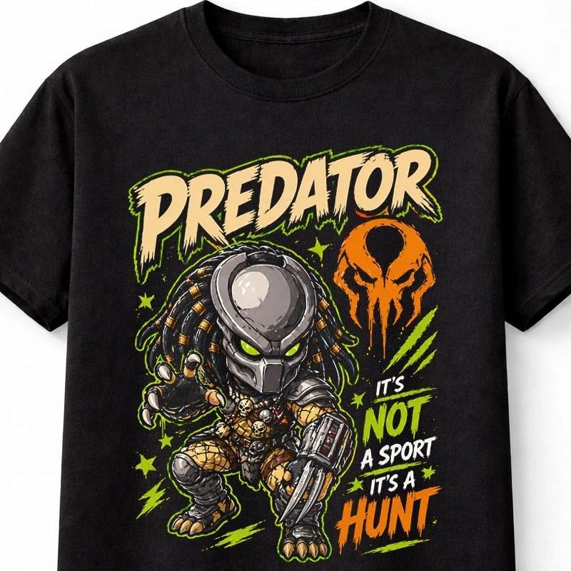 Predator Hunter Sci Fi Movie Alien Creature Action Unisex TShirt S