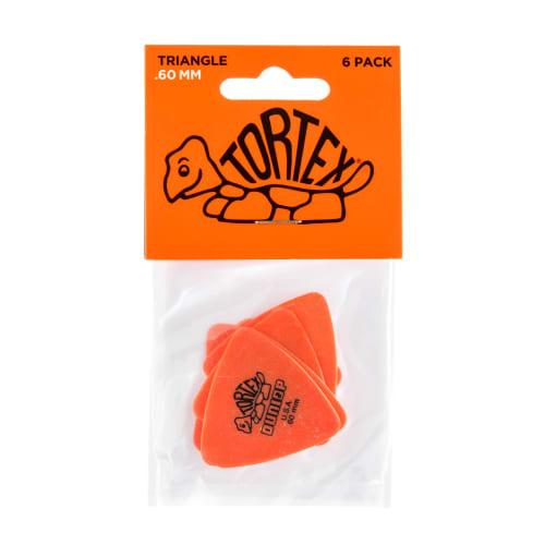 JIM DUNLOP Tortex Triangle .60mm Guitar Picks, Pack of 6