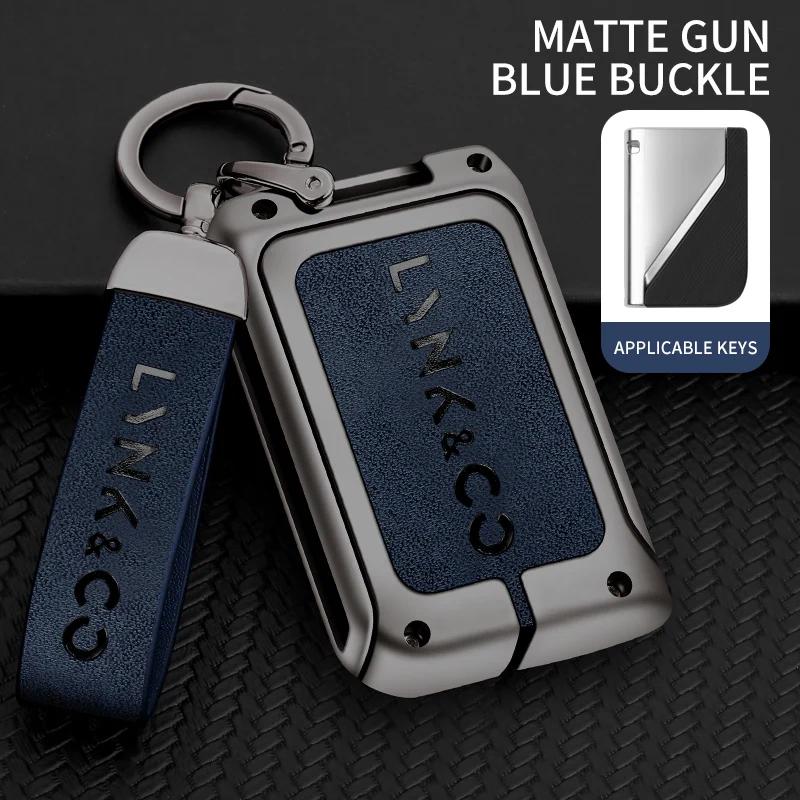 Zinc Alloy Car Remote Key Case Cover for Lynk&Co 01Phev 0105 Protection Keychain Keyless Set Bag Shell Interior Accessories