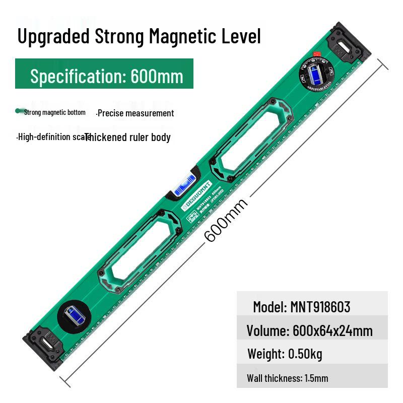 German Menate® High Precision Spirit Level: Industrial-Grade Small Balance & Multifunctional Angle Finder with Aluminum Straight Edge.