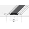 A10 Silberstreifen 120cm schwarzes Gummi