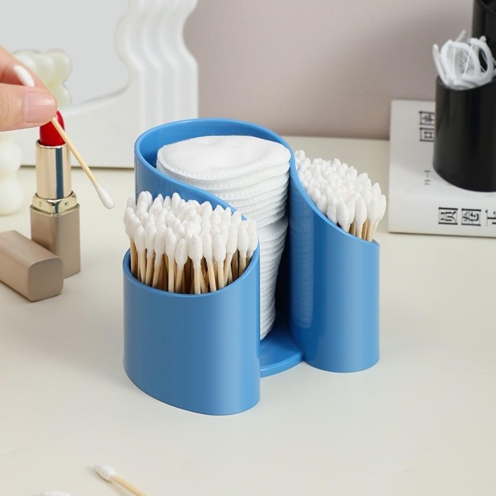 Tragbare Wattestäbchen-Aufbewahrungsbox 2IN1 Badezimmerbecherhalter Geschenke Zahnseide-Spender