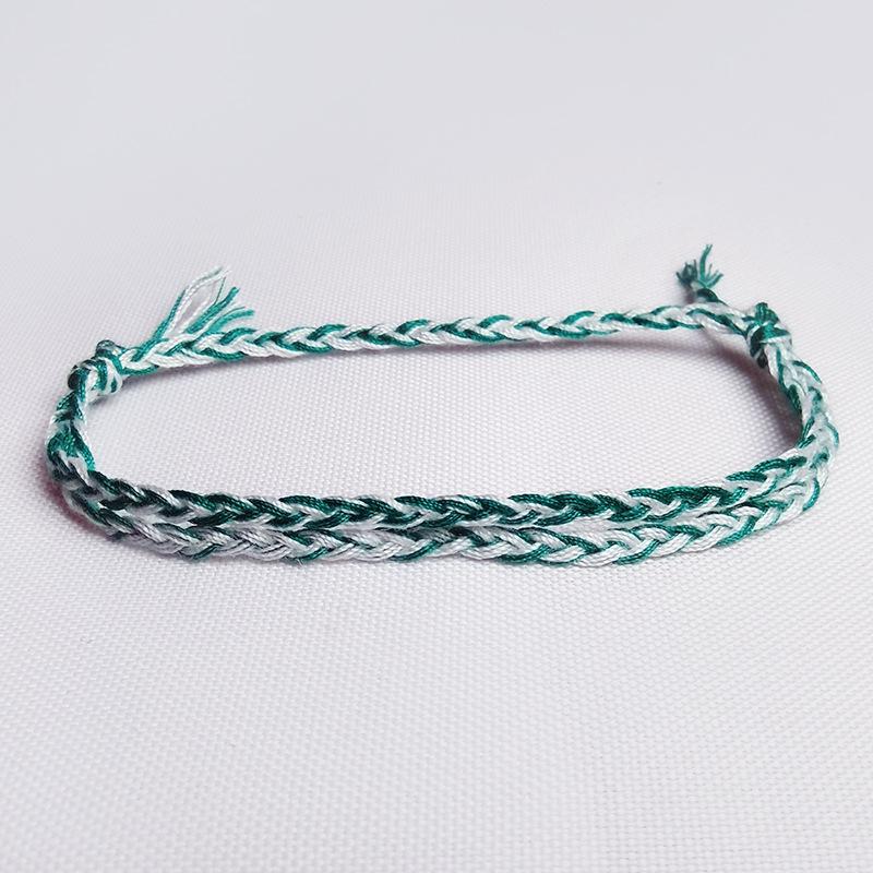 D600 Seven-Color Woven Cotton Beach Bracelet for Men and Women