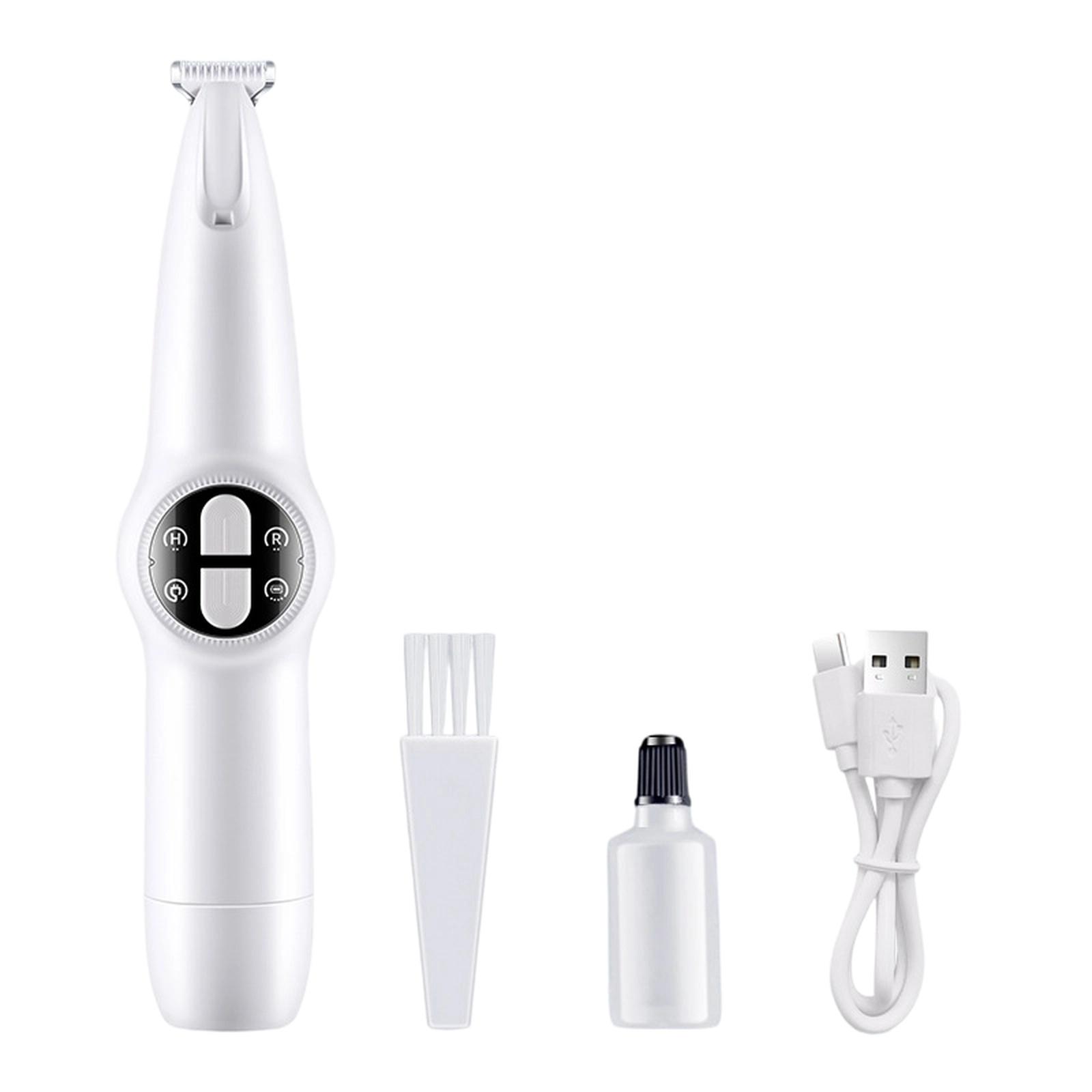 

Многофункциональная перезаряжаемая машинка для стрижки шерсти, ногтей домашних животных со светодиодной подсветкой для глаз, ушей, морды, ягодиц для больших/маленьких собак и кошек one size белый