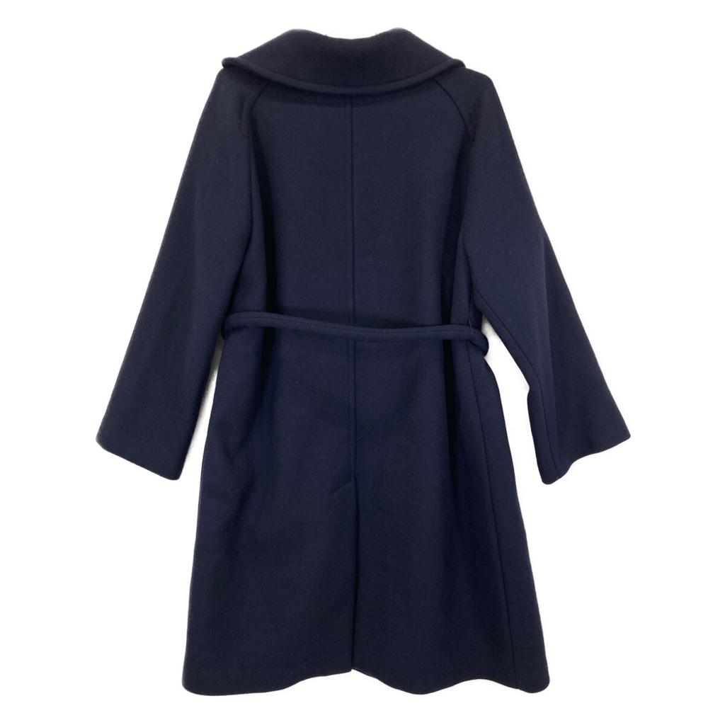 J&MDavidson Navy R183-094-WOCT Wool Cotton Long Coat coat 6 NavyUsed