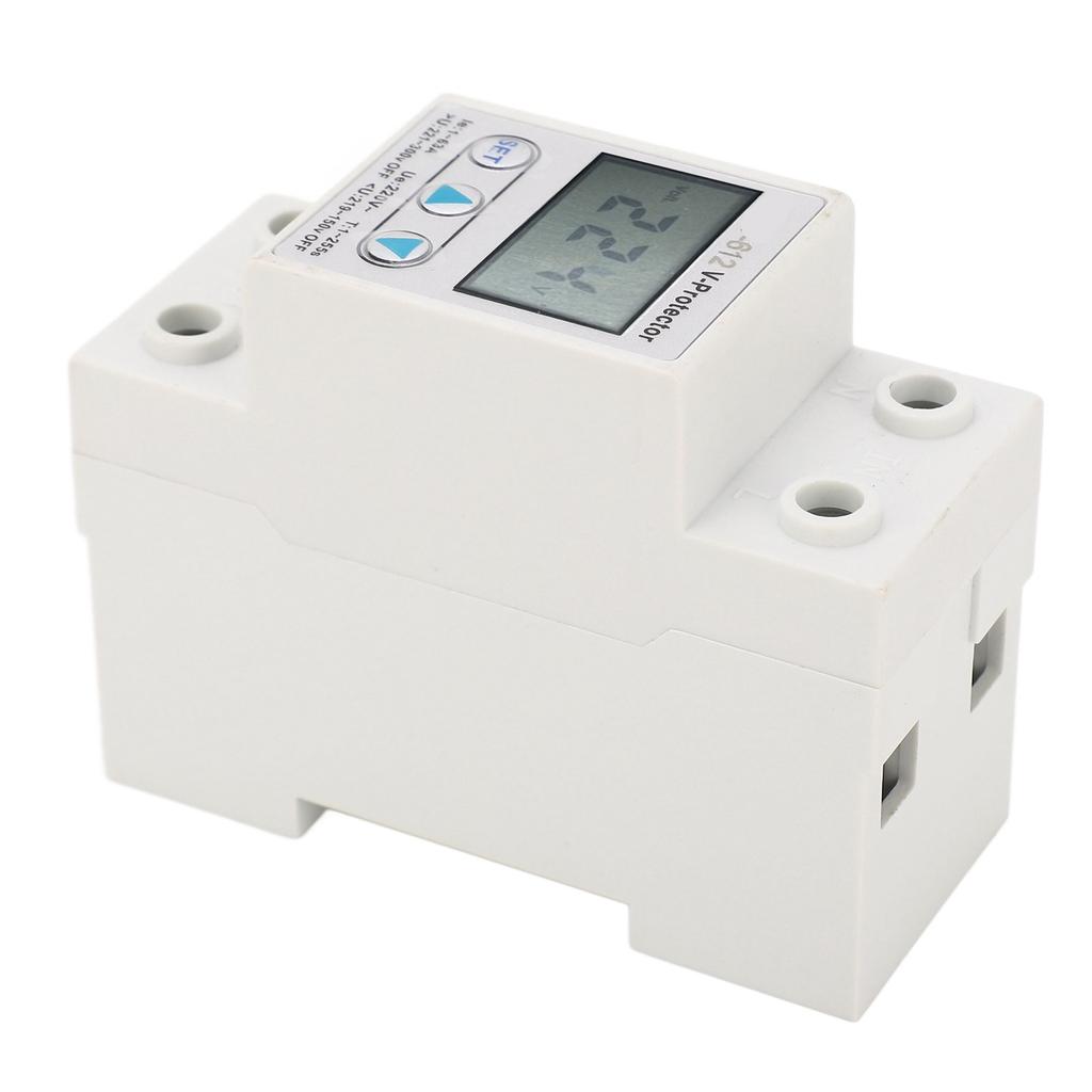 2P Voltage Protective Device LCD Self Recovery Over Under Voltage Protector Automatic Reset Switch A