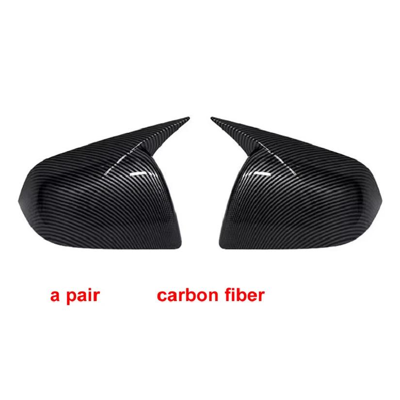 Rearview Mirror Cover For Tesla Model Y Paste Style Decoration Carbon Fiber Black 1 Pair Upgrade ABS Plastic Rearview Accessory