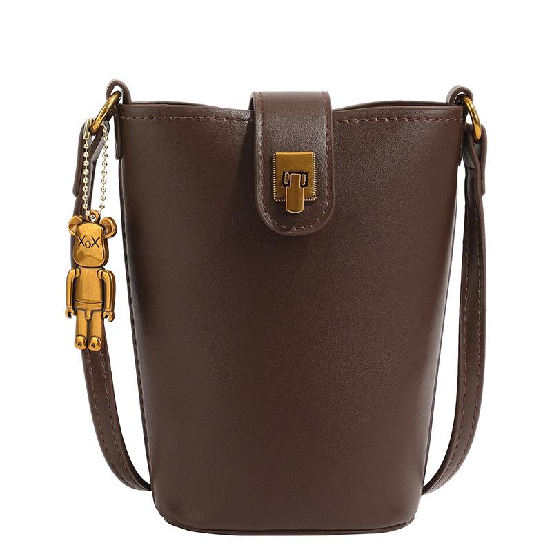 Premium Sense Bag Women's Niche Retro Bucket Bag Commuter Casual Versatile Messenger Bag