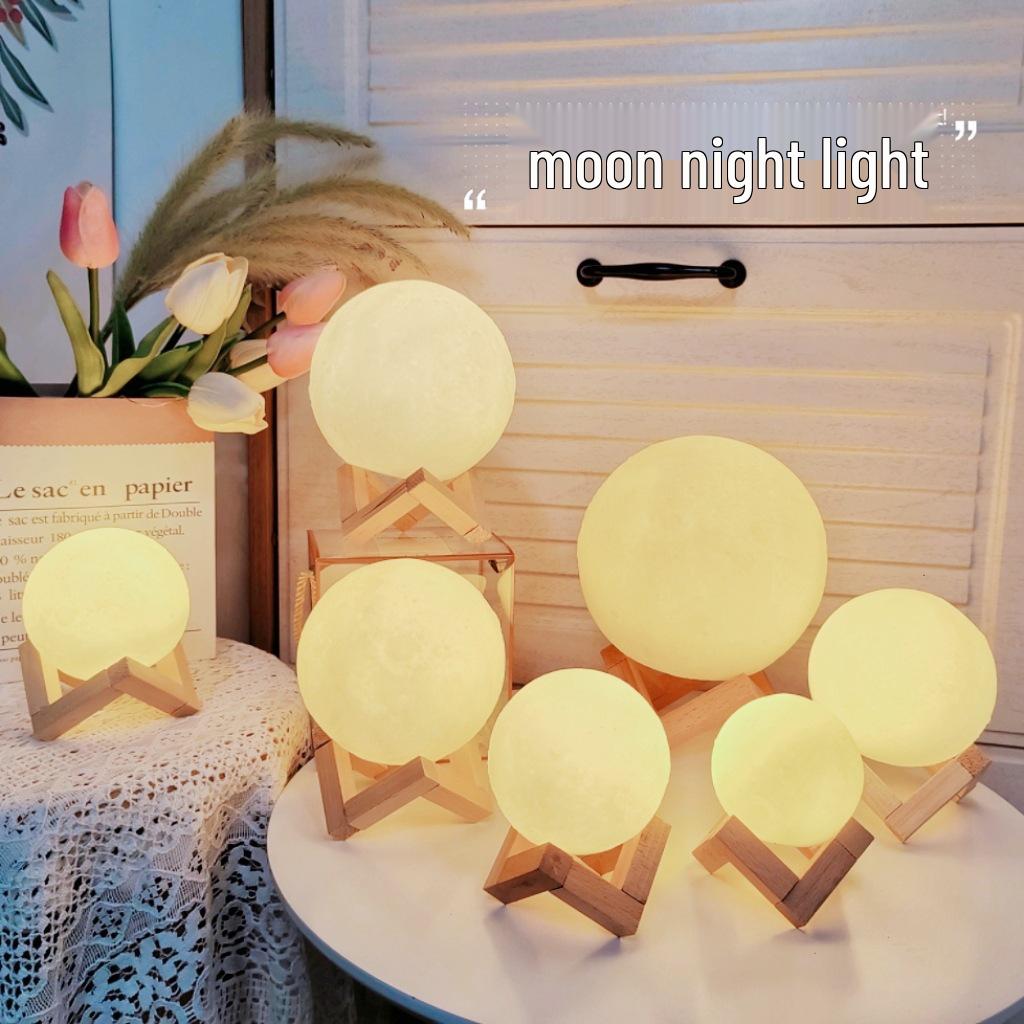 LED Moon Lamp: DIY Graffiti Planet with Eye Protection for Bedroom or Bedside