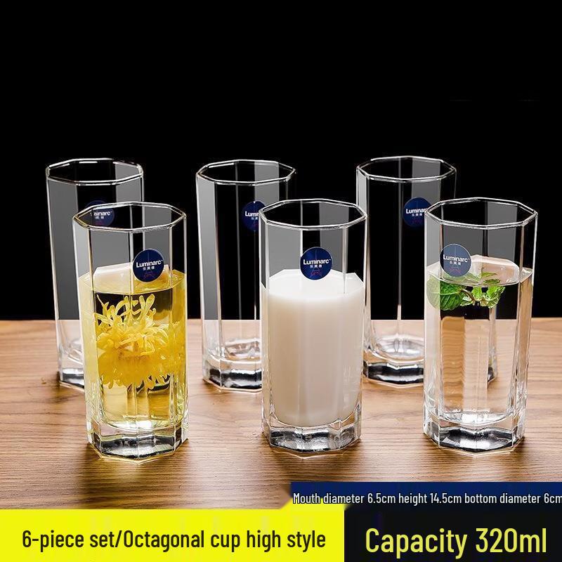 Набор высоких восьмигранных стаканов для воды Shangqi