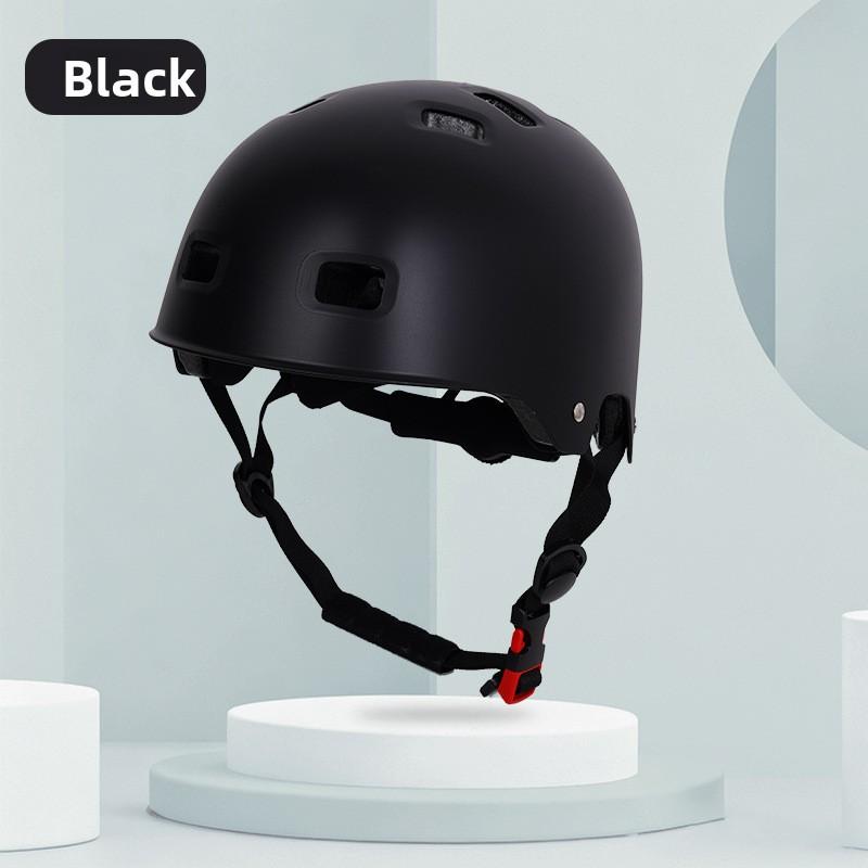 

Skateboard Helmet Children Adult Cycling Roller Skating Commuter Bike Hard Hat Anti-drop Anti-collision Artifact S#(48-52CM) чёрный