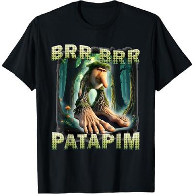 Brr Brr Patapim Italský Brainrot Meme Bootlegové tričko Lesní opice(4)