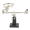Adjustable Helping Hand Magnifier Magnifying Glass Jewelry Clamp Holder Stand 360 Degree Rotatable Lens with 2 Alligator