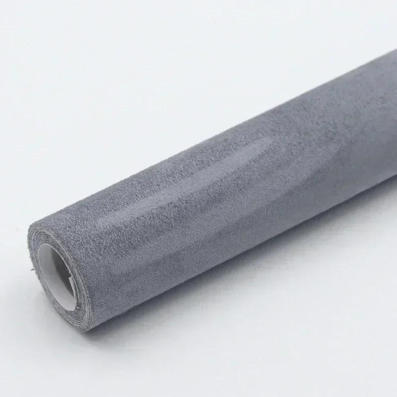 Starke Haftkraft Wildleder Stoff Selbstklebend Samt Umhüllung für Auto Innenraum A/B Säule Türverkleidung Sofa Flickreparatur Schwarzes Leder