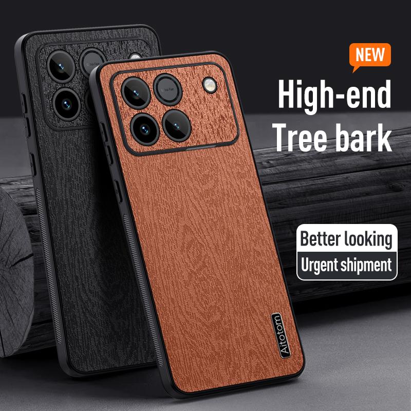 Luxury Tree Grain Leather Phone Case For Honor Win RT Shockproof Anti-fall Lens Full Protection Cover Bumper For Honor Win RT