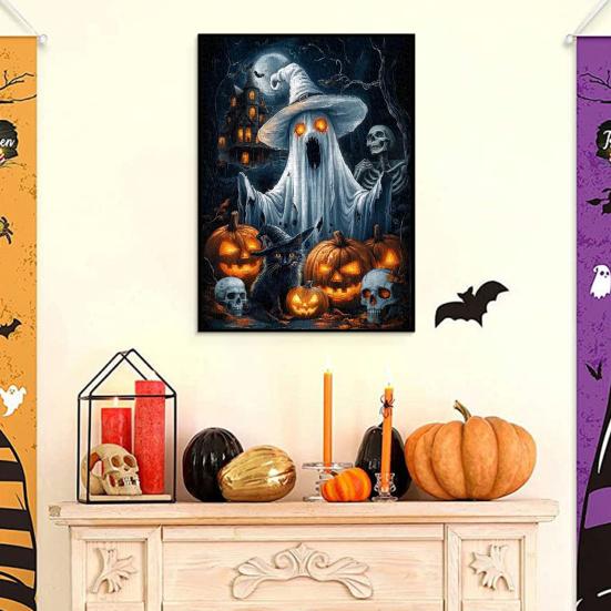 Dýňové duchové průvody Puzzle 1000 dílků Halloweenské puzzle Puzzle z recyklovaného papíru Zábavná sváteční aktivita pro dospělé rodiny