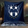 1PC Monter-rey Football Crest Art Printed Soft Flannel Blanket Throw for Adult Bedroom Living Room Sofa Camping Travel Fan gifts Christmas Gifts