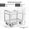 Compact Folding Hand Truck Storage Cart with Fence