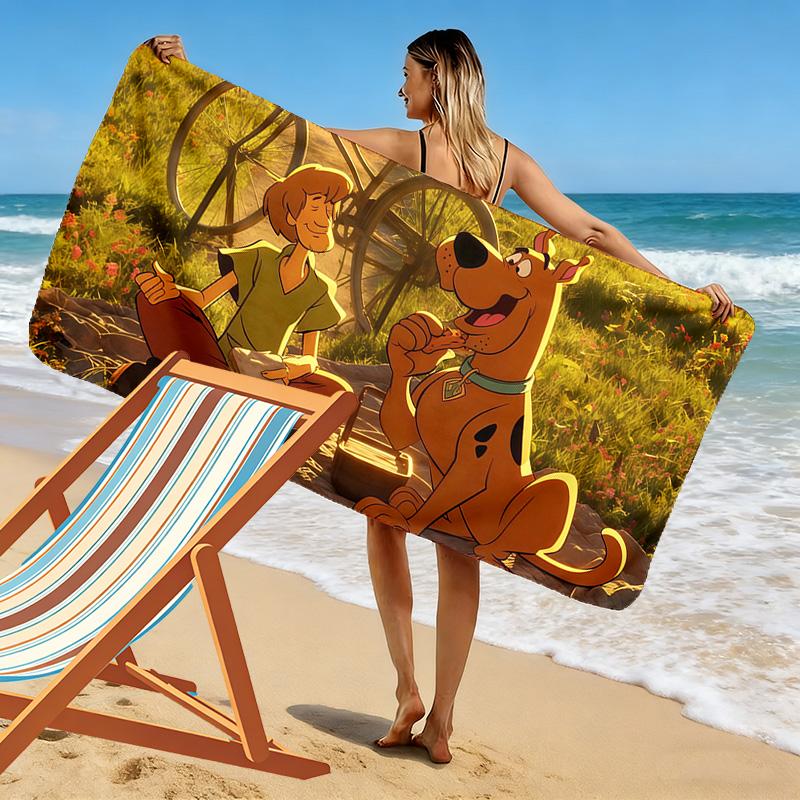 Scooby‑Doo2 Print Beach Towel, Large Soft Quick Dry Towel for Beach Camping Swimming