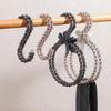 Imitation Pearl Dress Hanger Space Saving Bag Belts Rack Decorative Scarf Ring Hanger  Home