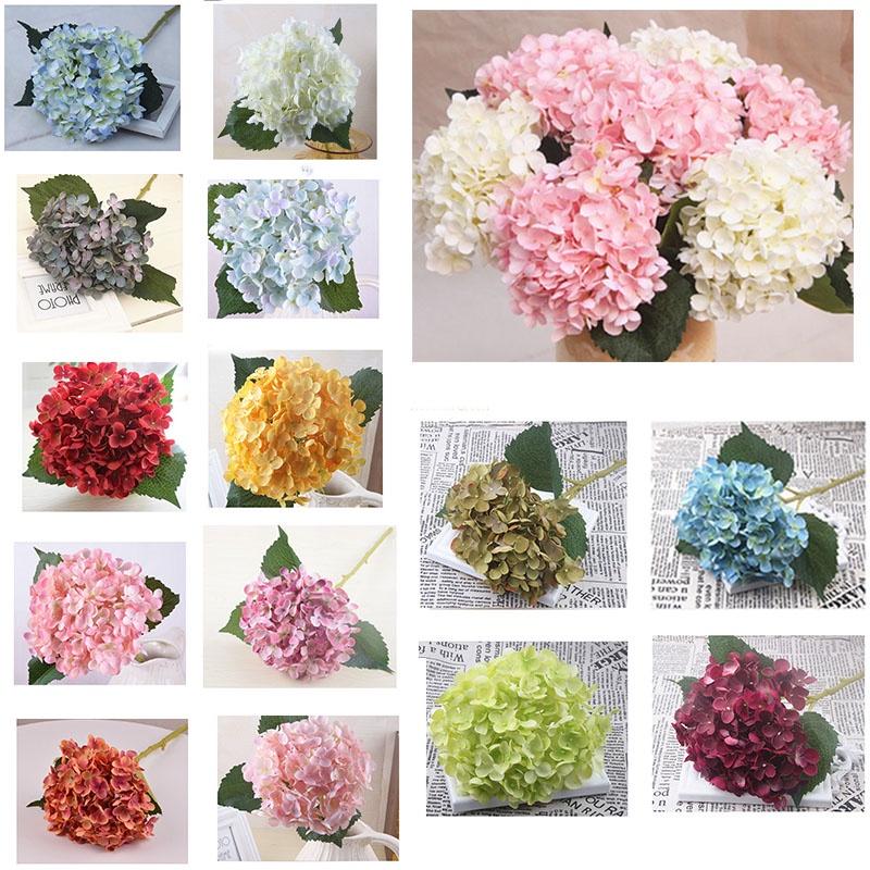 Elegant Faux Artificial Silk Hydrangea Bouquet For Stunning Home And Wedding Decor