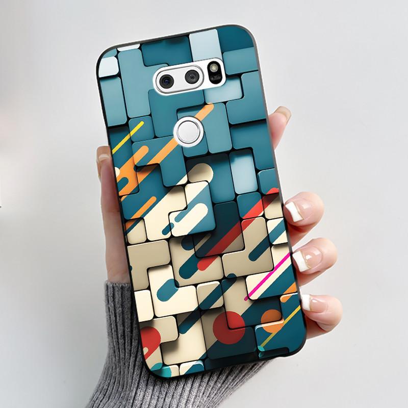 Casing For LG V30 V30+ V30S V30S+ V35 V35+ ThinQ Slim Soft Black Silicon Case Aesthetic Luxury Cute Cool Boys Girls Back Cover