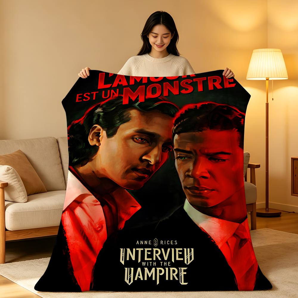 Movie I-Interview W-With T-The Vampire Throw High-Density Short Plush Blanket Soft Skin-Friendly for Sofa Room