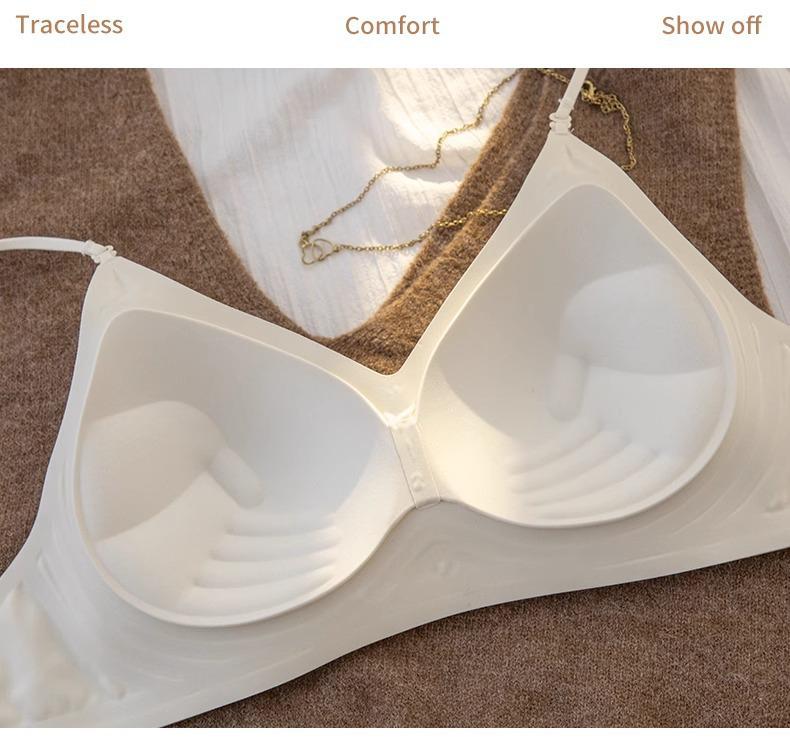 Seamless Push-Up Bra: Backless, Wireless, Small Chest Support, Fine Straps