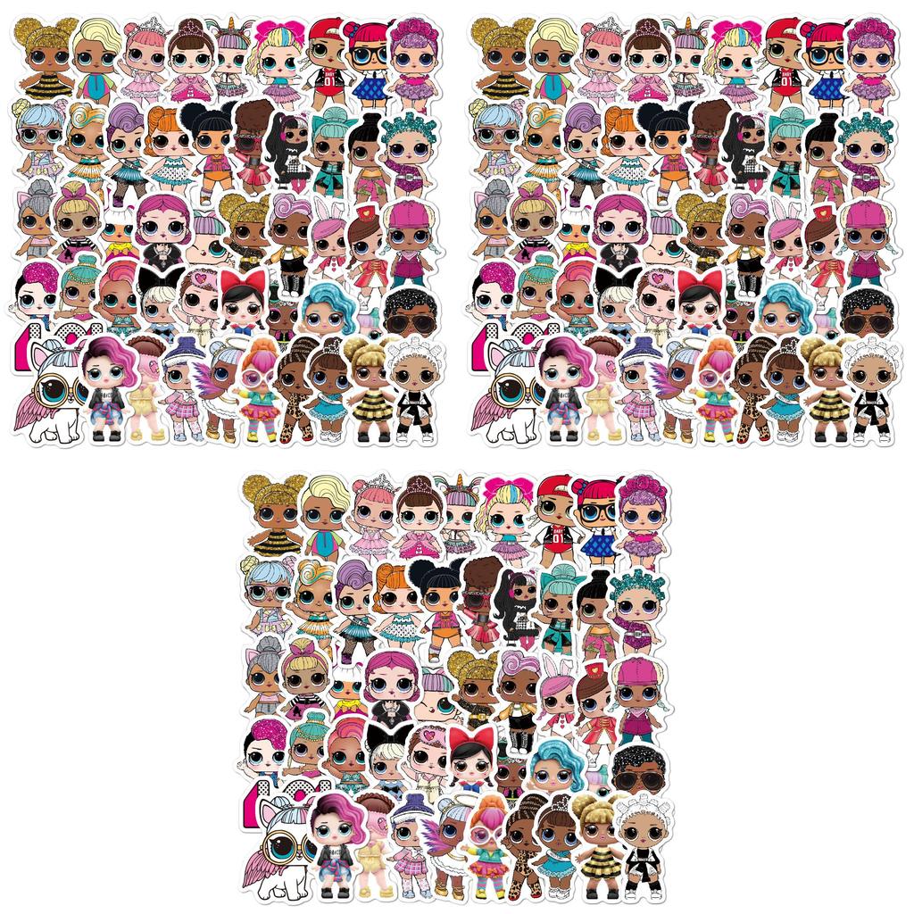 Cute And Safe 50pcs Lol Superise Stickers For Laptops Skateboards And More A Pvc Girl Gift