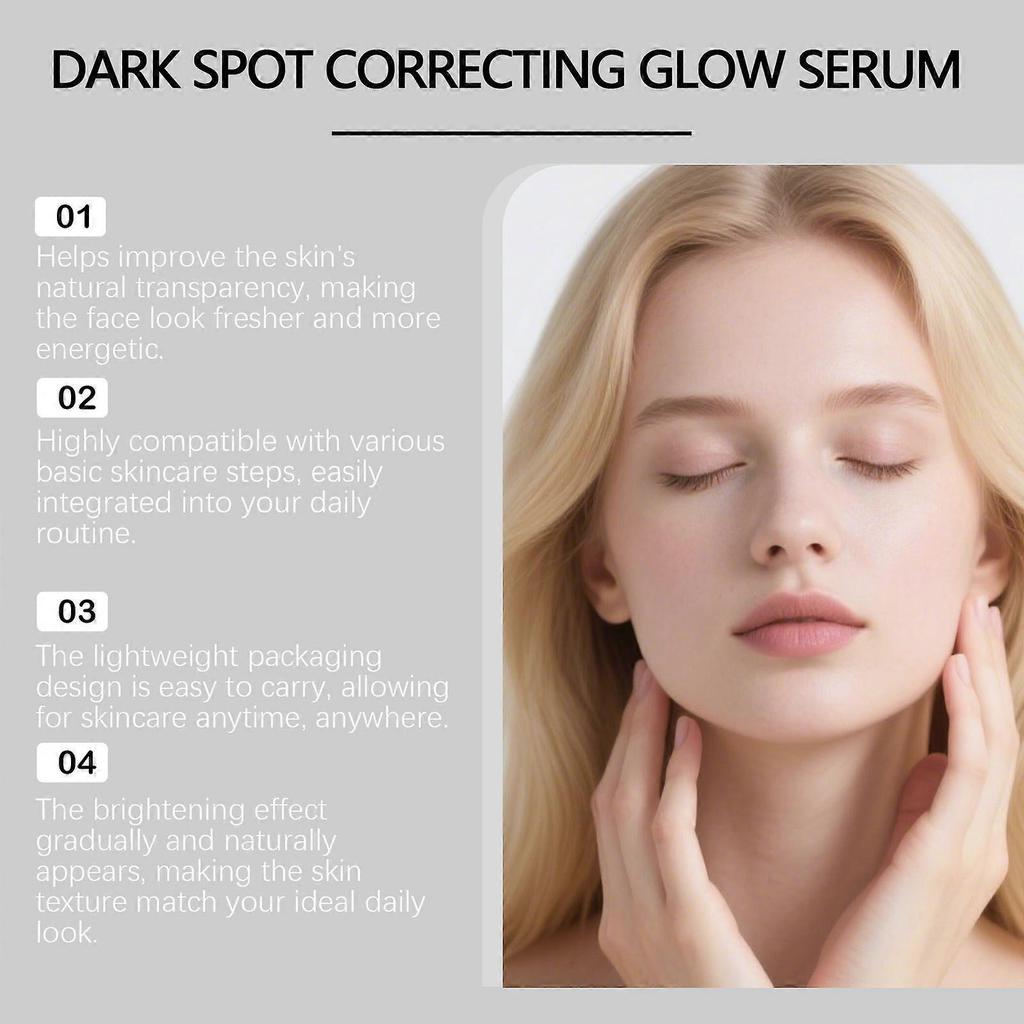 Dunkelflecken Korrigierendes Glow Serum - Niacinamid Dunkelfleckenentferner Für Das Gesicht - Sichtbar Aufhellen Und Ebenmäßigen Des Hauttons - Alpha-Arbutin 50ml