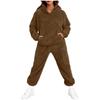 Women's Casual Long-Sleeved Sweatshirt And Sweatpants Set With Elastic Waist