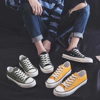 Spring Black Canvas Shoes Men'S Shoes New Popular Men'S Casual Cloth Shoes Men'S Board Shoes Sneakers Small Black Shoes