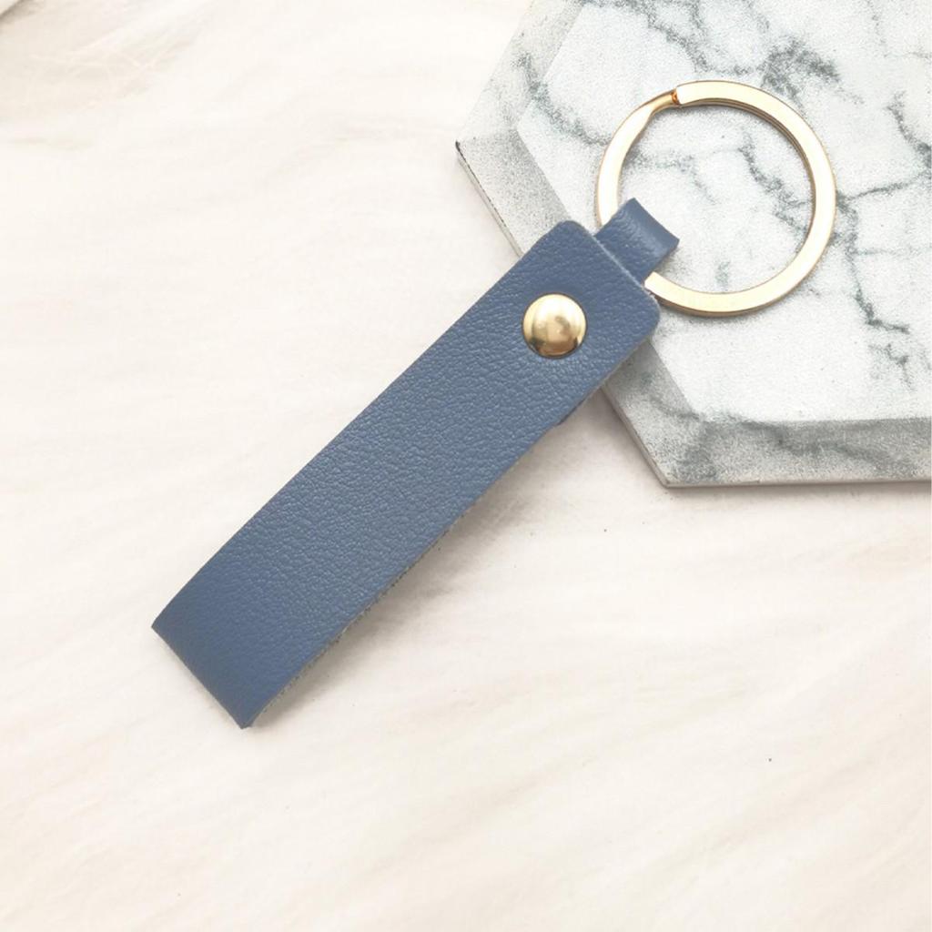 Creative Solid Color PU Leather Keychain | Small Gift for Business
