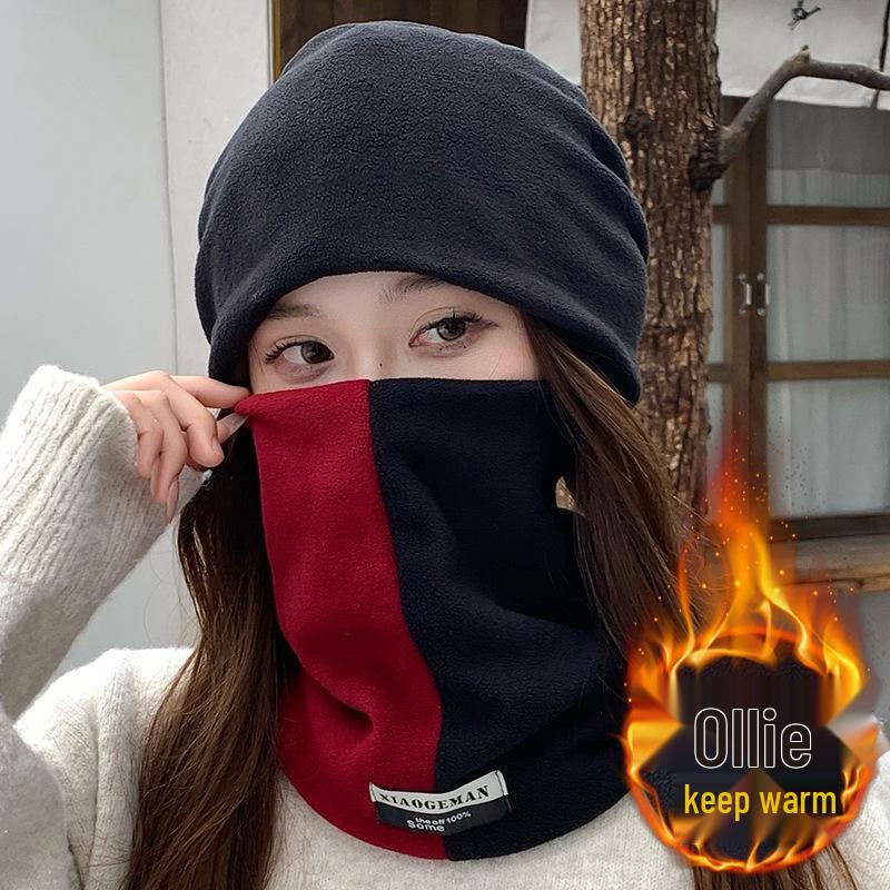 2025 Autumn/Winter Olylon Fleece-Lined Neck Gaiter: Thick, Windproof, and Coldproof Headgear for Men and Women