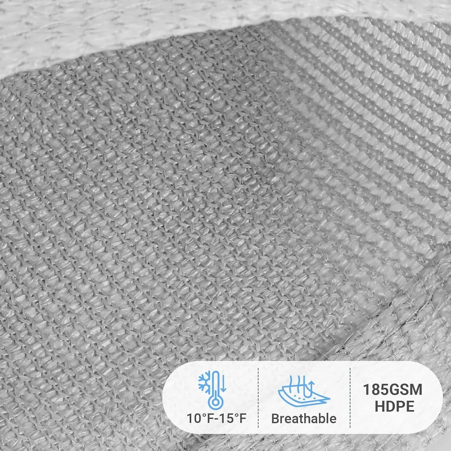 

185GSM HDPE Sun Shelter Rectangle Sun Shade Sail Outdoor Sunshade Canopy UV Block Sun Cover for Garden Backyard Patio Awning 2*2M