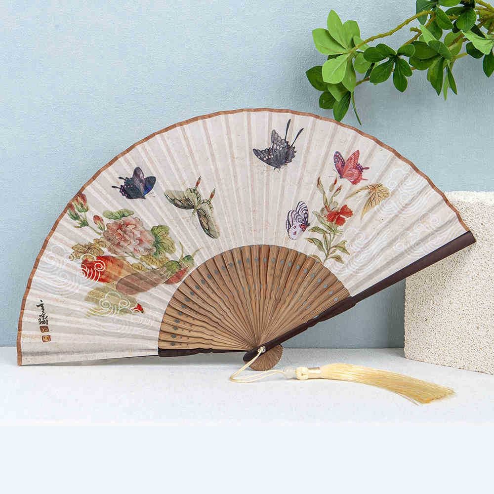Ancient Style Hand  Fan Traditional Craft Hanfu Dance Fan  Custom Art Props