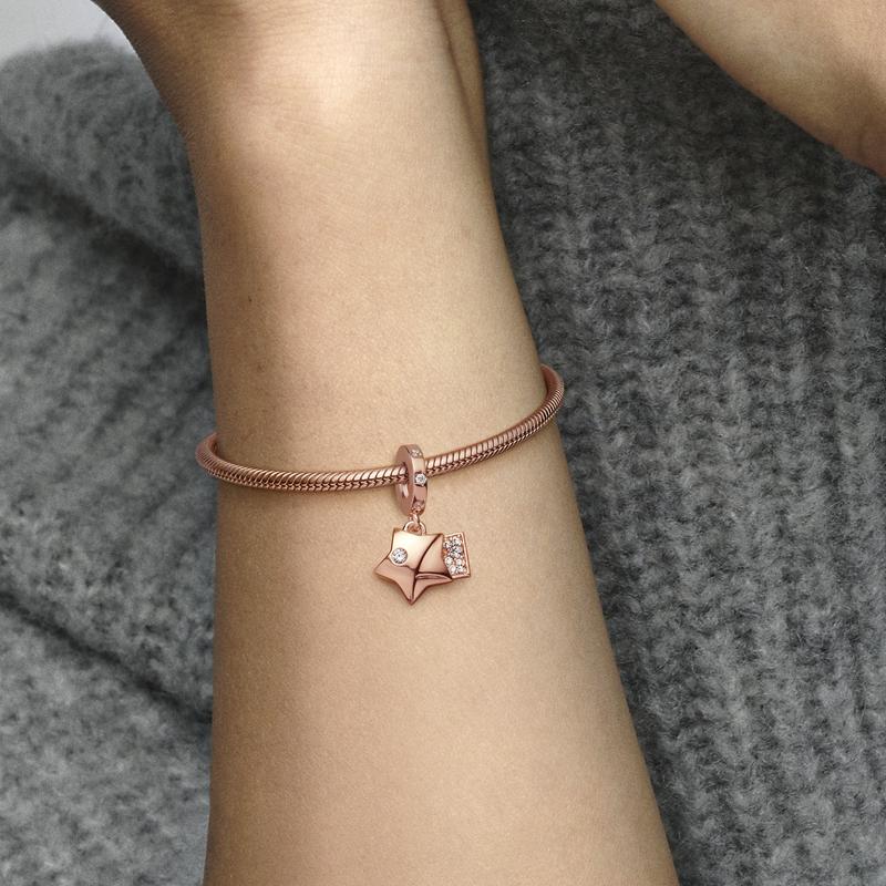 Pandora Star Pendant Charm Women's Rose Gold 782483C01