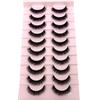 AMSDCN Artificial Mink Short Natural Dramatic False Eyelashes Short Eyelashes 10 Pairs of 3D Eyelash Makeup False Eyelashes