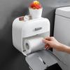 Mengni Wall-Mounted Toilet Paper Holder Load-Bearing Toilet Paper Dispenser Waterproof Paper Storage Home Bathroom Accessories