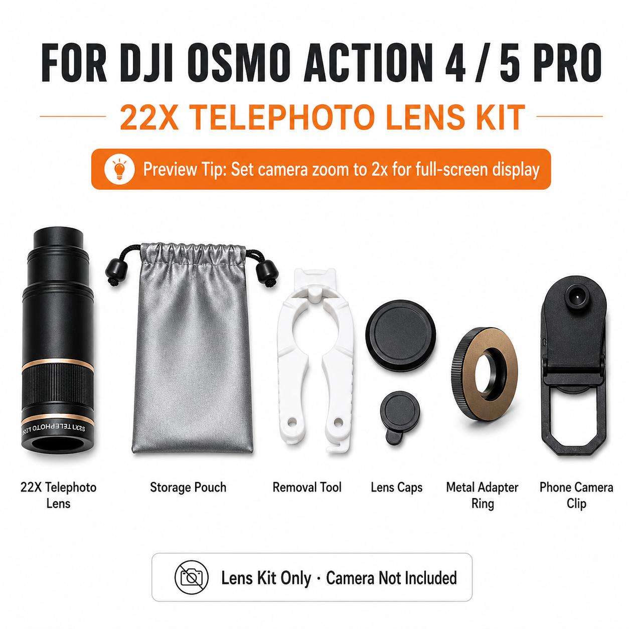 22X Telephoto Camera Lens for DJI