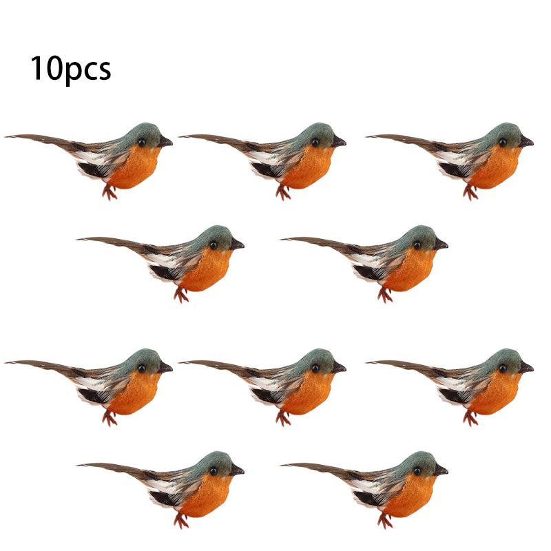 

Робин 10 шт. Искусственные птицы Ремесло Украшение Рождественская елка Вечеринка Подвесной декор