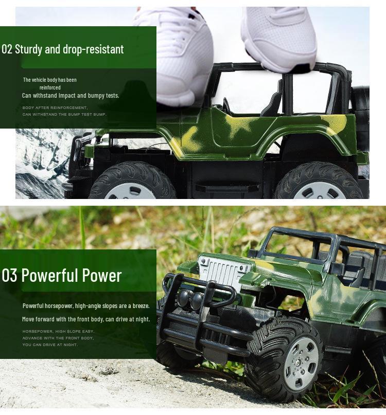 Four-Wheel Drive Remote Control Off-Road Racing Jeep Toy for Kids