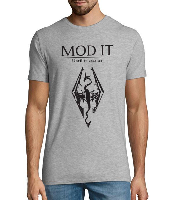 Skyrim Mod It Until It Crashes Unisexs TShirt S