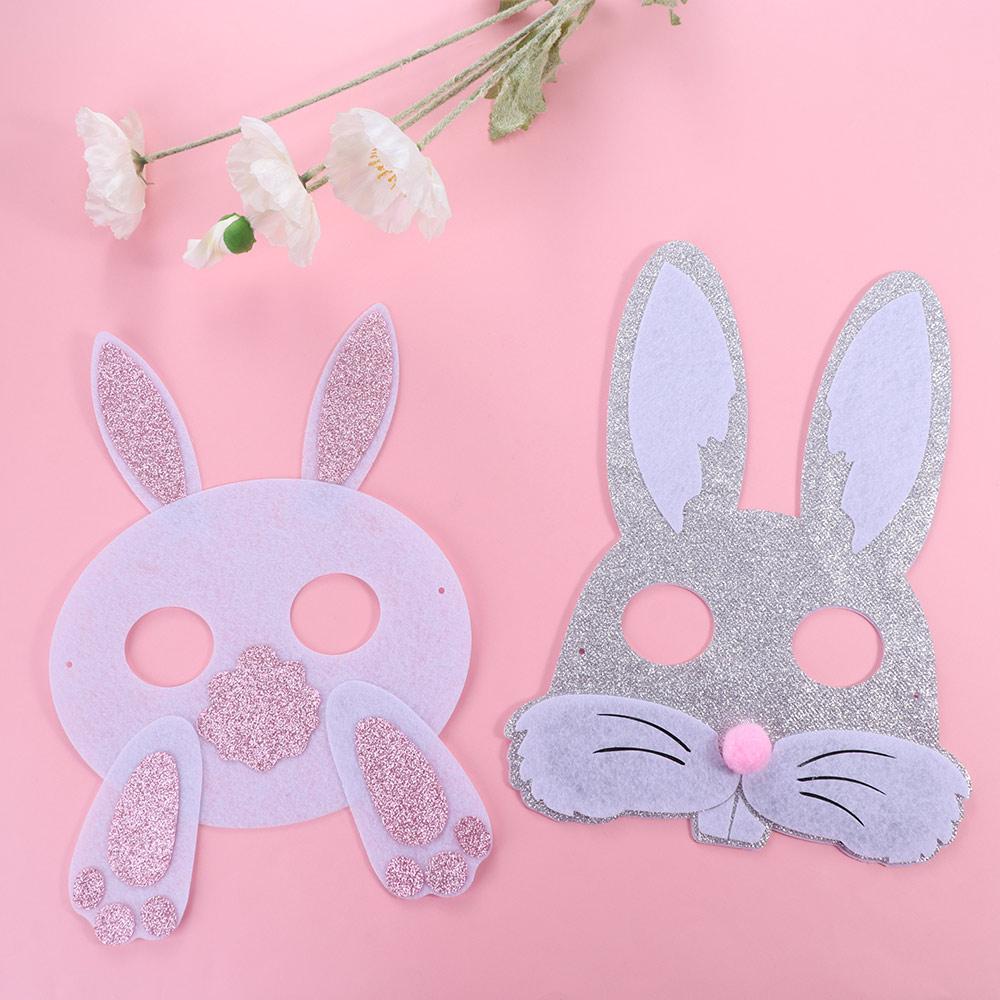 Lustige Ostermaske aus Filz, niedliche Tiermaske, DIY-Maskenbastelideen, Frohe Ostern, Dekoration für die Feiertage