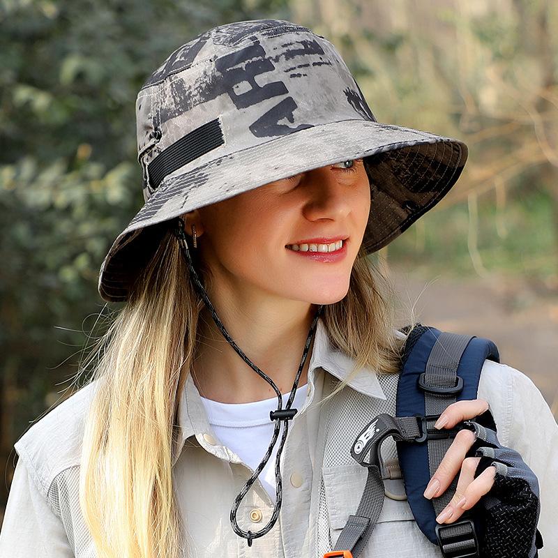 Unisex Sonnenhut für Männer Frauen Breitkrempiger Fischerhut Kappe zum Wandern Camping Angeln Safari Bergsteigen Auch geeignet für Reisen & Strandurlaub